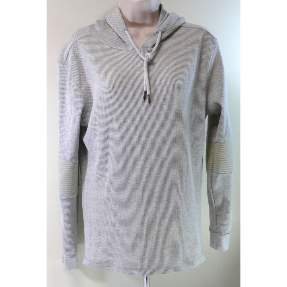 Hudson & Barrow NYC Hoodie pullover shirt Gray Long colorblock sleeves size S
